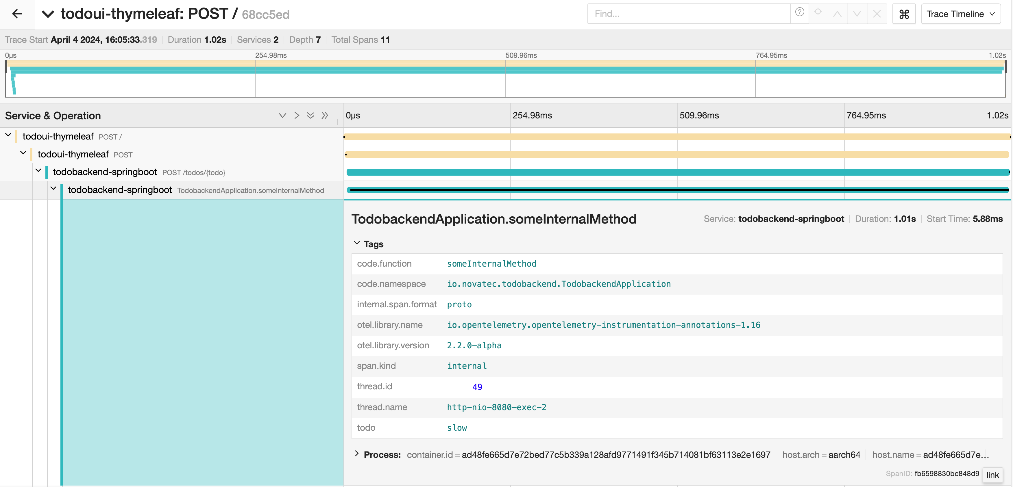 Web UI with new item