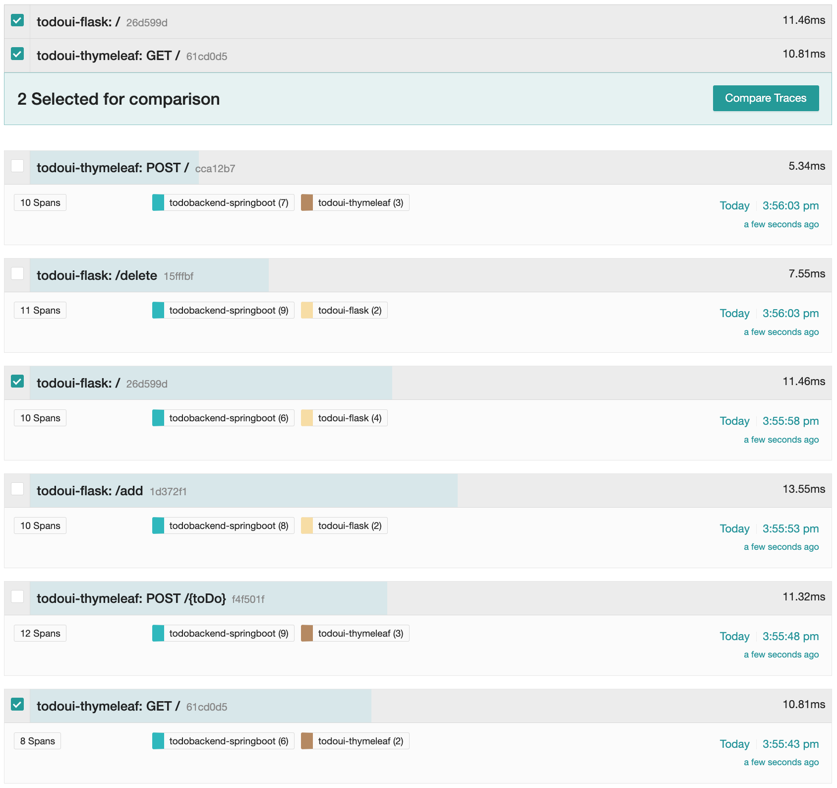Web UI with new item